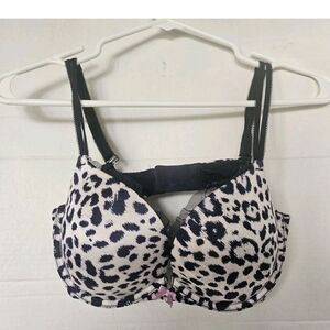 Victoria's Secret Black and White Animal Print Bra